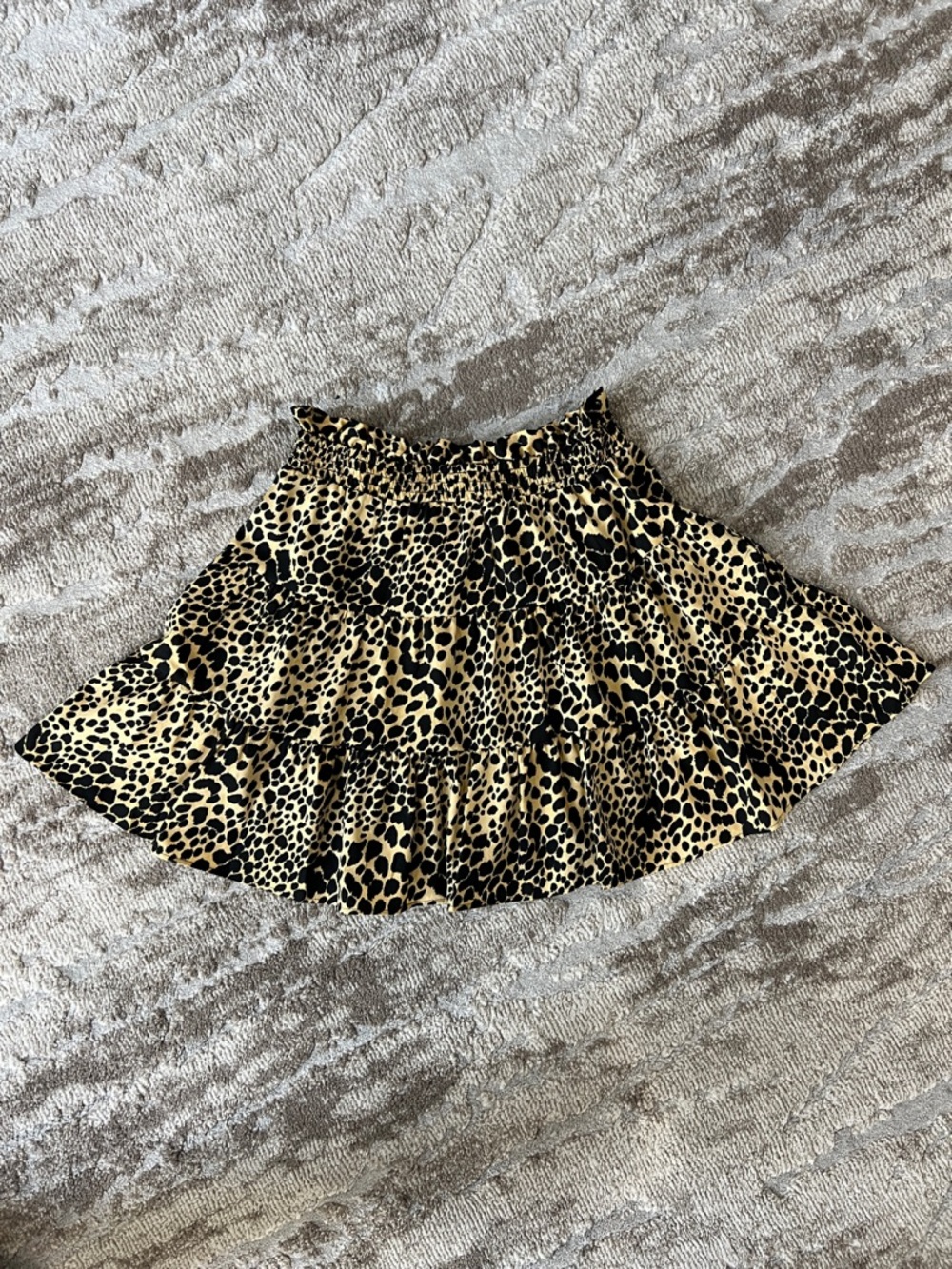 Topshop Leopard Print Tiered Skirt